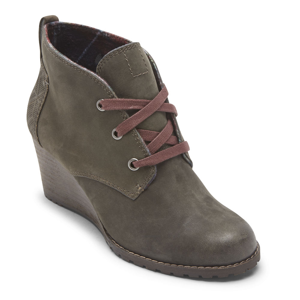 Rockport Womens Boots Olive - Cobb Hill Lucinda Chukka - UK 697-TFQUSD